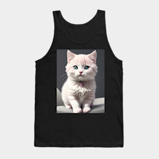 White cat Tank Top